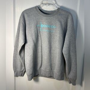 Women’s Small Gray Sweatshirt Long Sleeve "Roll For Adventure" Custom Crew D&D